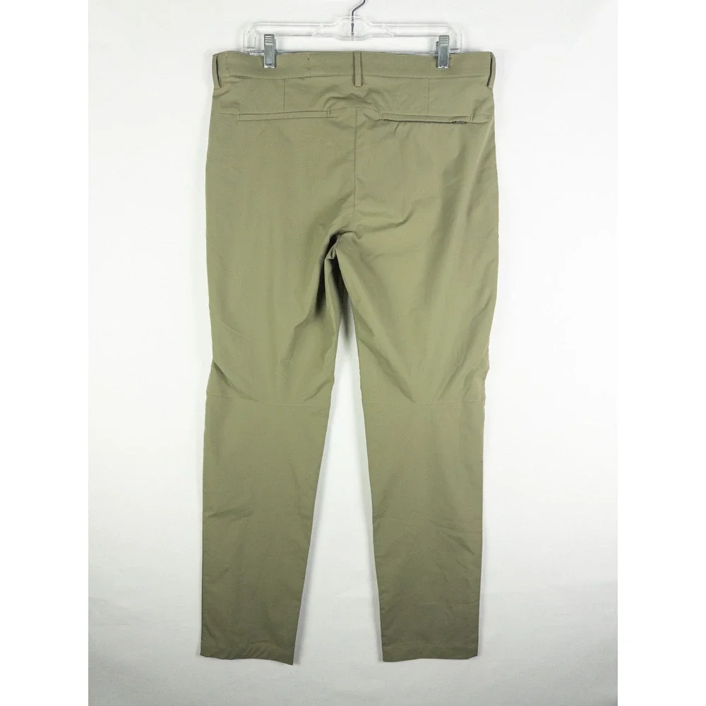 Banana Republic Slim Fit Chino Pants Mens 34x32 Olive Green Stretch Minimalist